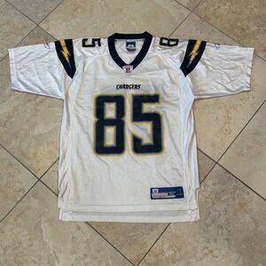 Reebok NFL San Diego Chargers Gates 85 Football Jersey Mens M White On Field